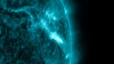  لحظة انفجار شمسي هائل وثق مرصد ديناميكيات الطاقة الشمسية التابع لوكالة الفضاء الأميركية "ناسا"، توهجاً شمسيا