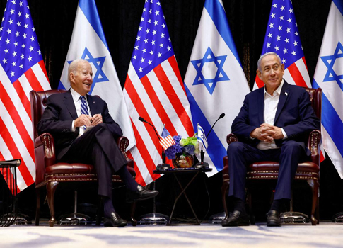 الرئيس الأميركي جو بايدن يدفع لإقرار تشريع أشمل لتقديم الدعم لإسرائيل وأوكرانيا وتخصيص أموال جديدة لأمن الحدود.