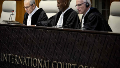 عقدت «محكمة العدل الدولية»، جلسة النطق بالحُكم في التدابير الاحترازية الإضافية التي طالبت بها جنوب أفريقيا
