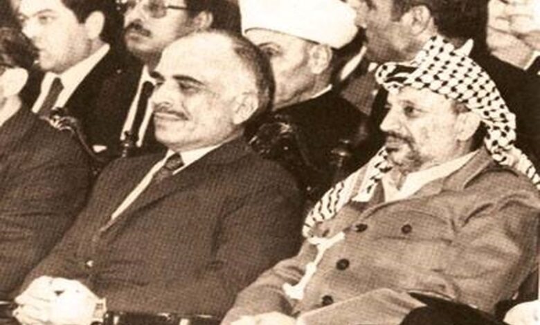 1964/5/28 - الملك حسين يفتتح الدورة الأولى للمجلس الوطني الفلسطيني في القدس والذي تم فيه اتخاذ قرار تشكيل منظمة التحرير الفلسطينية.