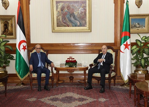 لرئيس عبدالمجيد تبون استقبل إبراهيم غالي زعيم جبهة بوليساريو رئيس الكيان الوهمي المسمى "الجمهورية الصحراوية