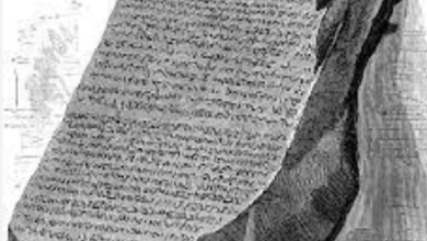 عالم المصريات الفرنسي جان فرانسوا شامبليون يفك رموز اللغة الهيروغليفية المصرية القديمة. بعد دراسته لحجر رشيد.