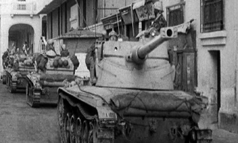 القوات الفرنسية والبريطانية تنهي انسحابها من مدينة بورسعيد.