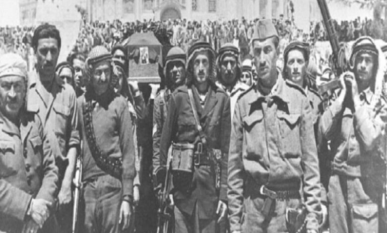 الجيوش العربية تدخل فلسطين أبان حرب فلسطين، والإعلان عن قيام دولة إسرائيل، ويعرف هذا اليوم بيوم النكبة.